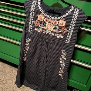 Mexican embroidered sleeveless dress